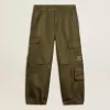 Pantalon cargo pour enfants, couleur vert militaire