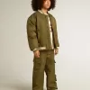 Pantalon cargo pour enfants, couleur vert militaire