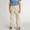 Pantalon chino beige pour enfant avec éclaboussures multicolores