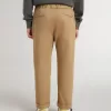 Pantalon chino pour enfant en coton couleur tabac
