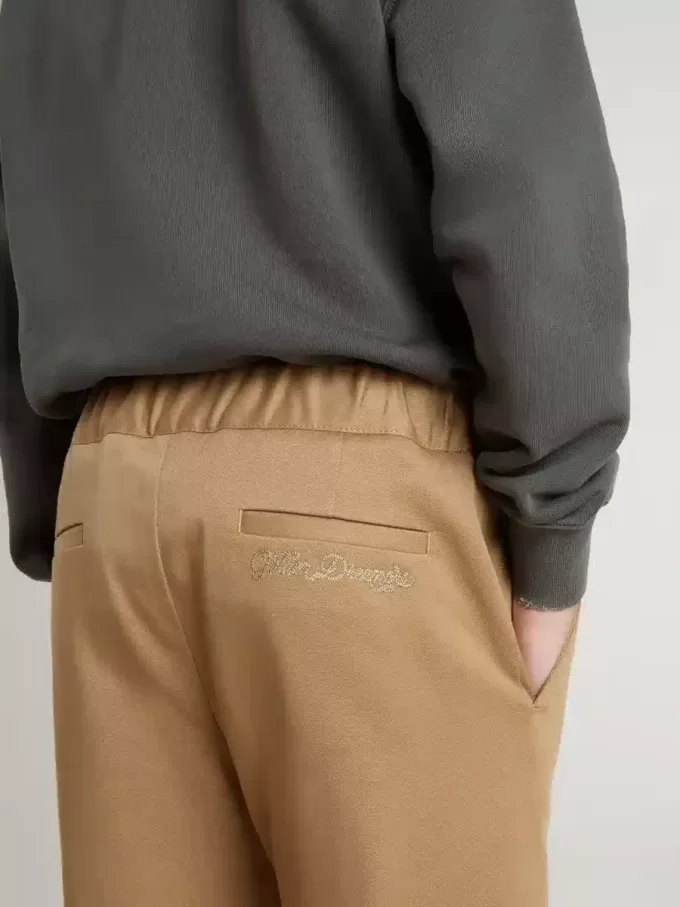 Pantalon chino pour enfant en coton couleur tabac
