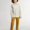 Pantalon chino pour garçon couleur tabac avec broderies