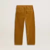 Pantalon chino pour garçon couleur tabac avec broderies