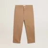 Pantalon chino pour garçon en coton caramel
