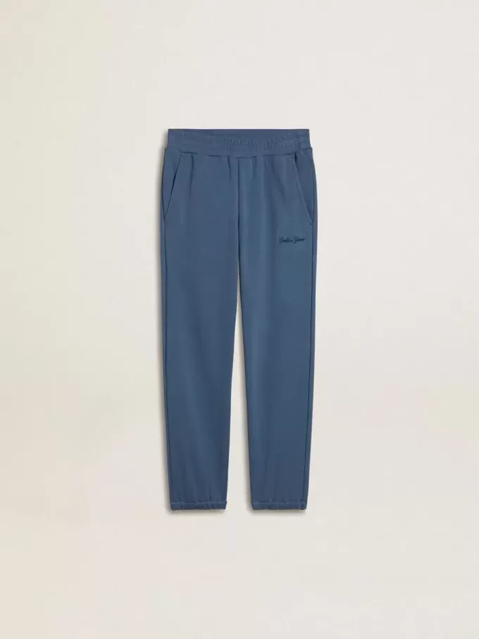 Pantalon de jogging bleu pour enfant avec broderies