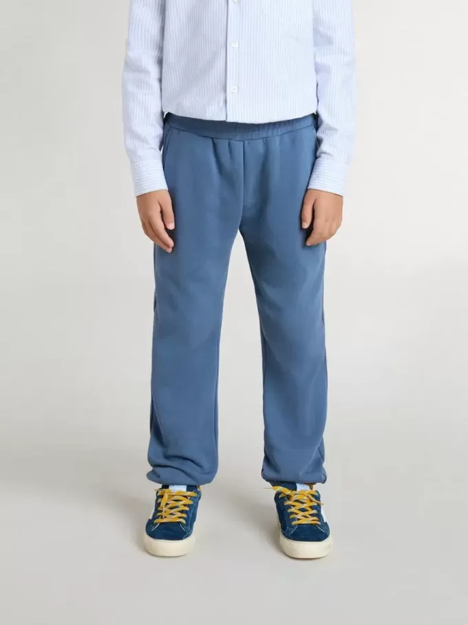 Pantalon de jogging bleu pour enfant avec broderies