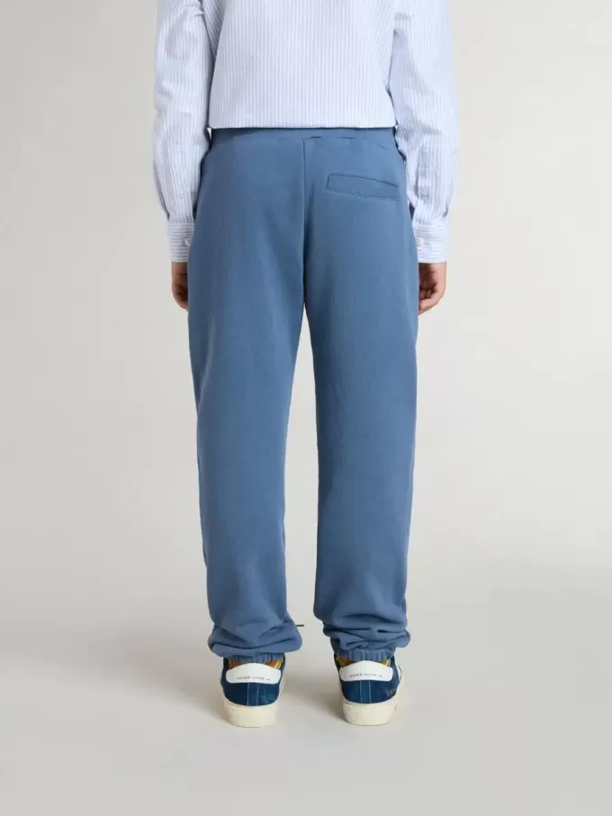 Pantalon de jogging bleu pour enfant avec broderies