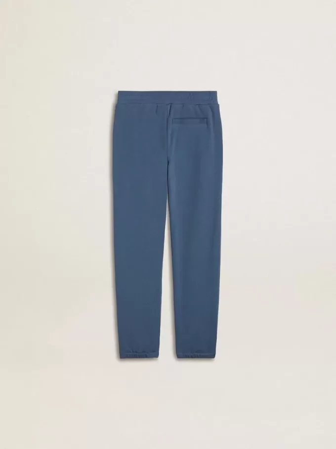 Pantalon de jogging bleu pour enfant avec broderies