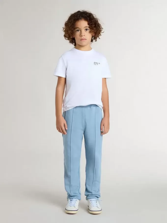 Pantalon de jogging imprimé bleu clair pour garçon