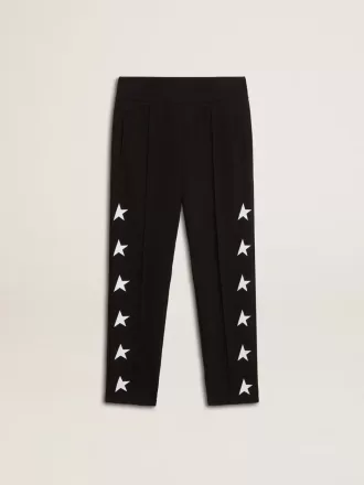 Pantalon de jogging noir pour garçon avec étoiles blanches