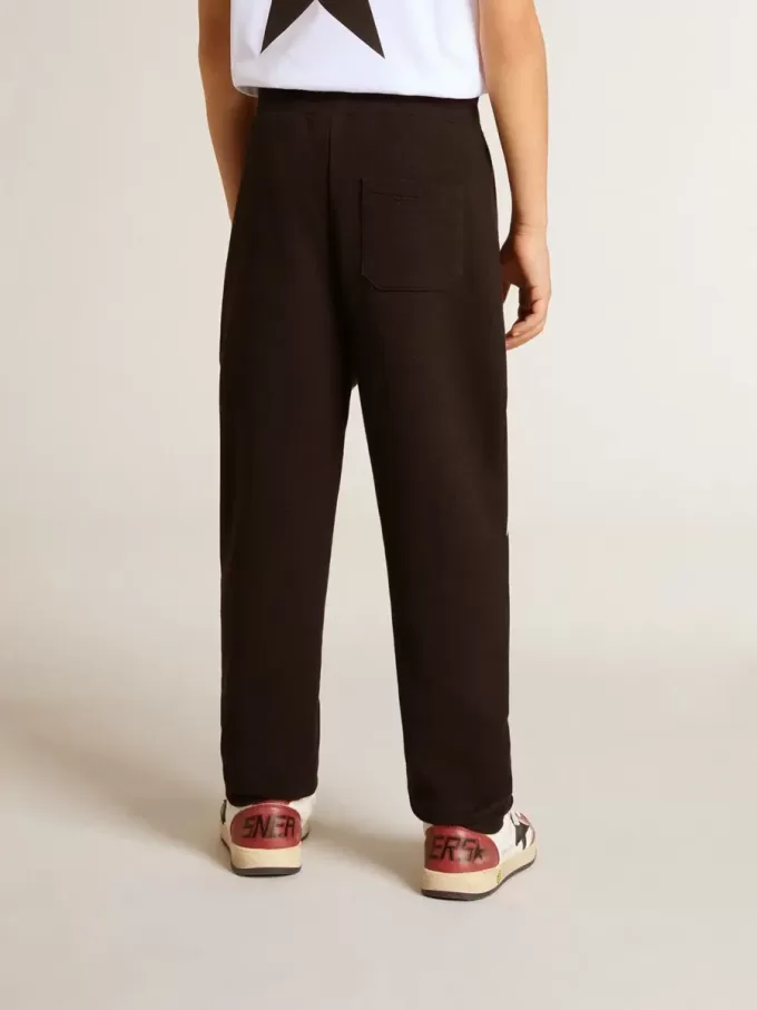 Pantalon de jogging noir pour garçon avec étoiles blanches