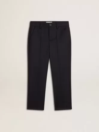 Pantalon en laine bleu foncé pour garçon