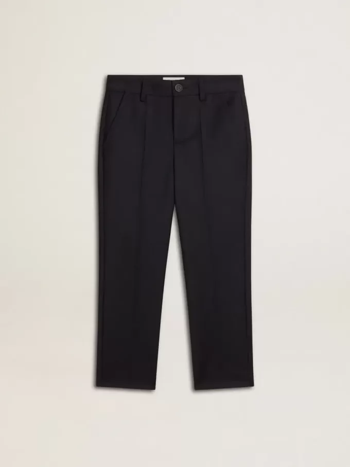 Pantalon en laine bleu foncé pour garçon