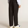 Pantalon en laine bleu foncé pour garçon