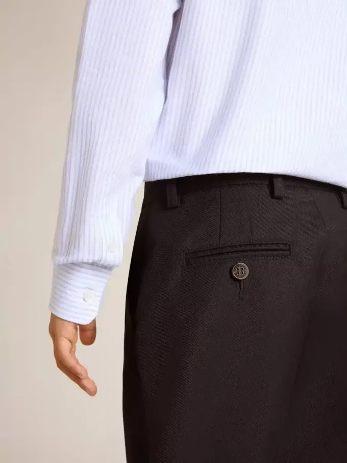 Pantalon en laine bleu foncé pour garçon