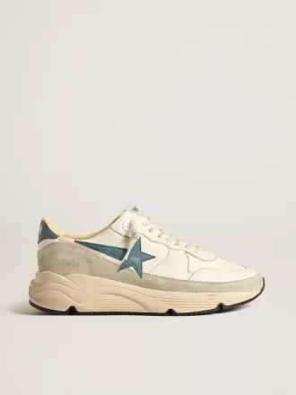 Running Sole en nappa avec étoile en cuir bleu et empiècement en daim Running Sole en nappa avec étoile en cuir bleu et empiècement en daim