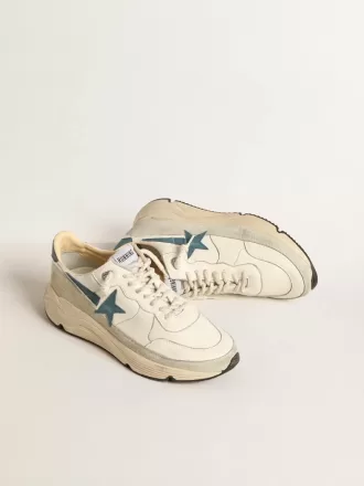 Running Sole en nappa avec étoile en cuir bleu et empiècement en daim Running Sole en nappa avec étoile en cuir bleu et empiècement en daim