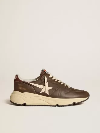 Running Sole en nylon et cuir avec étoile en TPU et languette en nubuck au talon