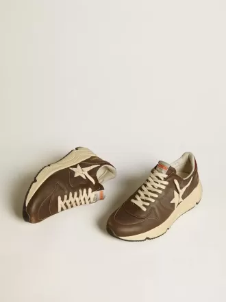 Running Sole en nylon et cuir avec étoile en TPU et languette en nubuck au talon