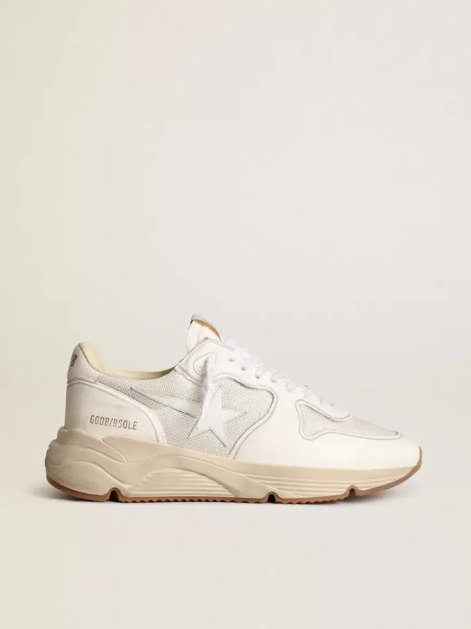Running Sole pour femme en mesh et nappa blanc