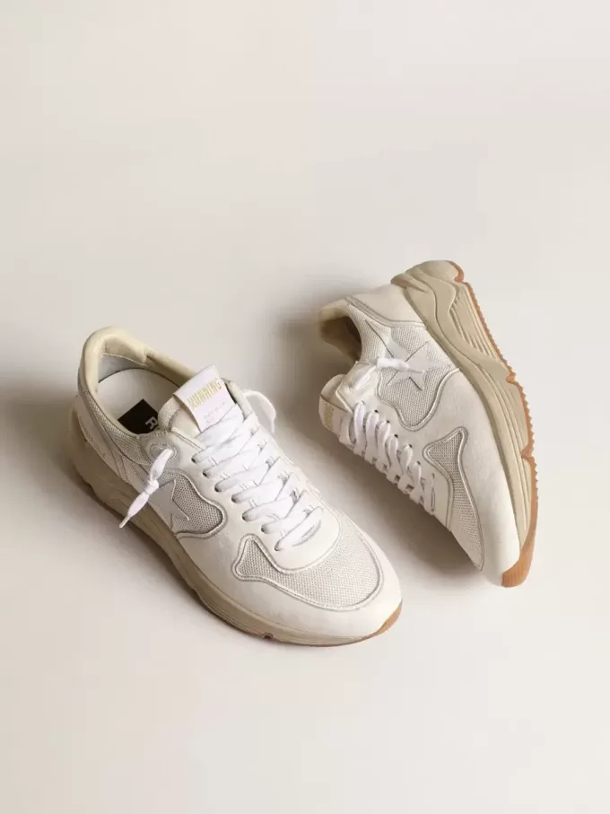 Running Sole pour femme en mesh et nappa blanc