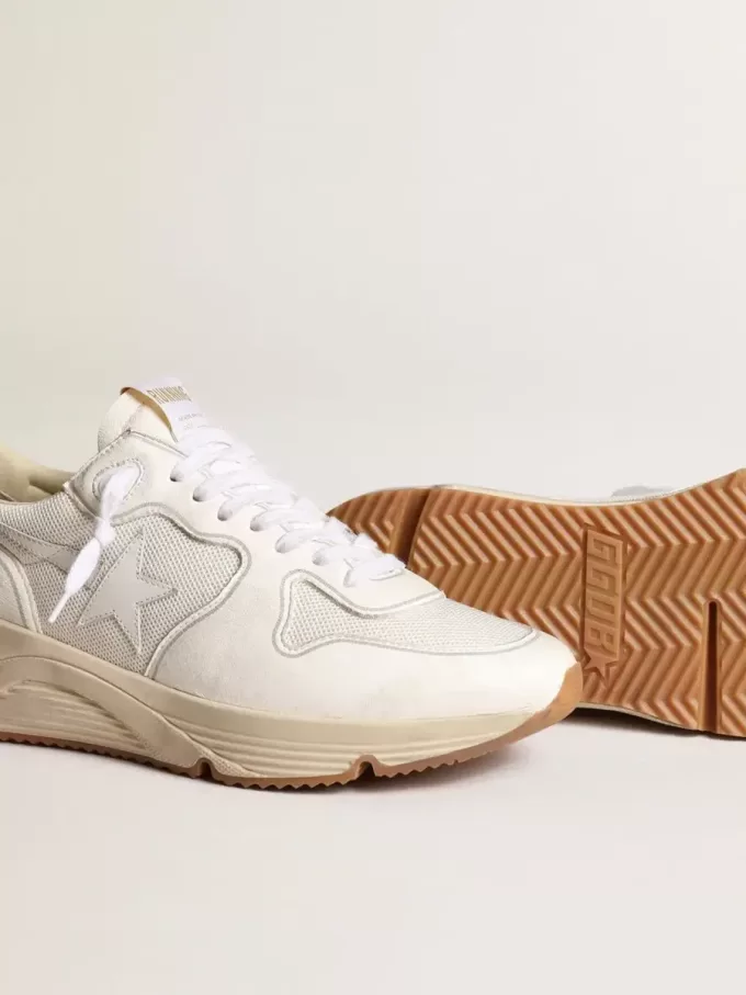 Running Sole pour femme en mesh et nappa blanc