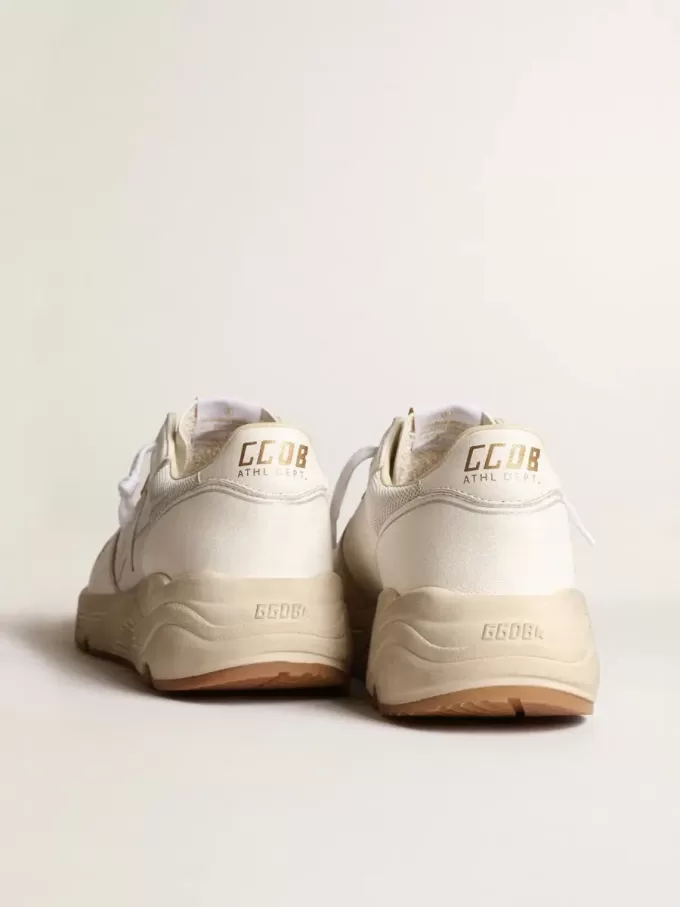 Running Sole pour femme en mesh et nappa blanc