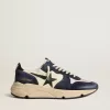 Running Sole pour homme en cuir nappa noir et beige avec étoile noire et languette au talon Running Sole pour homme en cuir nappa noir et beige avec étoile noire et languette au talon