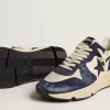 Running Sole pour homme en cuir nappa noir et beige avec étoile noire et languette au talon Running Sole pour homme en cuir nappa noir et beige avec étoile noire et languette au talon