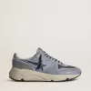 Running Sole pour homme en nylon bleu clair et nubuck avec étoile noire