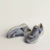 Running Sole pour homme en nylon bleu clair et nubuck avec étoile noire
