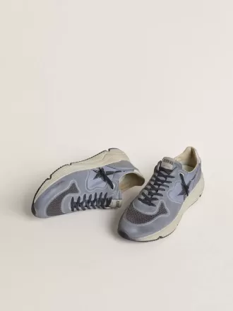 Running Sole pour homme en nylon bleu clair et nubuck avec étoile noire