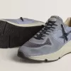 Running Sole pour homme en nylon bleu clair et nubuck avec étoile noire