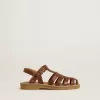 Sandales Maxime Junior en cuir marron