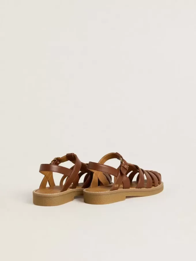 Sandales Maxime Junior en cuir marron