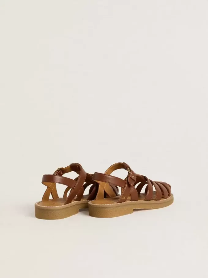 Sandales Maxime Young en cuir marron Sandales Maxime Young en cuir marron