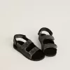 Sandales Noa Junior en cuir noir vieilli Sandales Noa Junior en cuir noir vieilli
