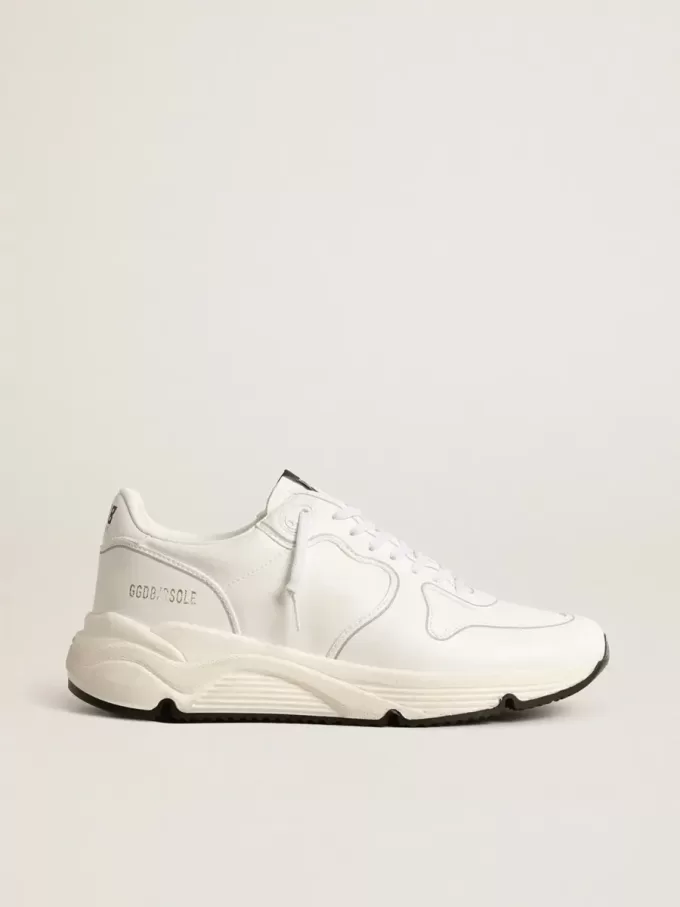 Semelle de course bio pour homme avec étoile blanche et languette au talon