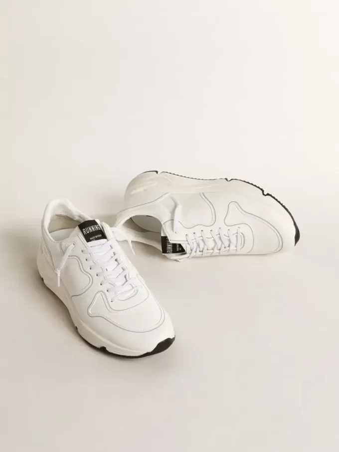 Semelle de course bio pour homme avec étoile blanche et languette au talon