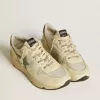 Semelle de course pour homme LTD en nylon et nappa avec étoile en nubuck et languette au talon