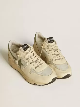 Semelle de course pour homme LTD en nylon et nappa avec étoile en nubuck et languette au talon