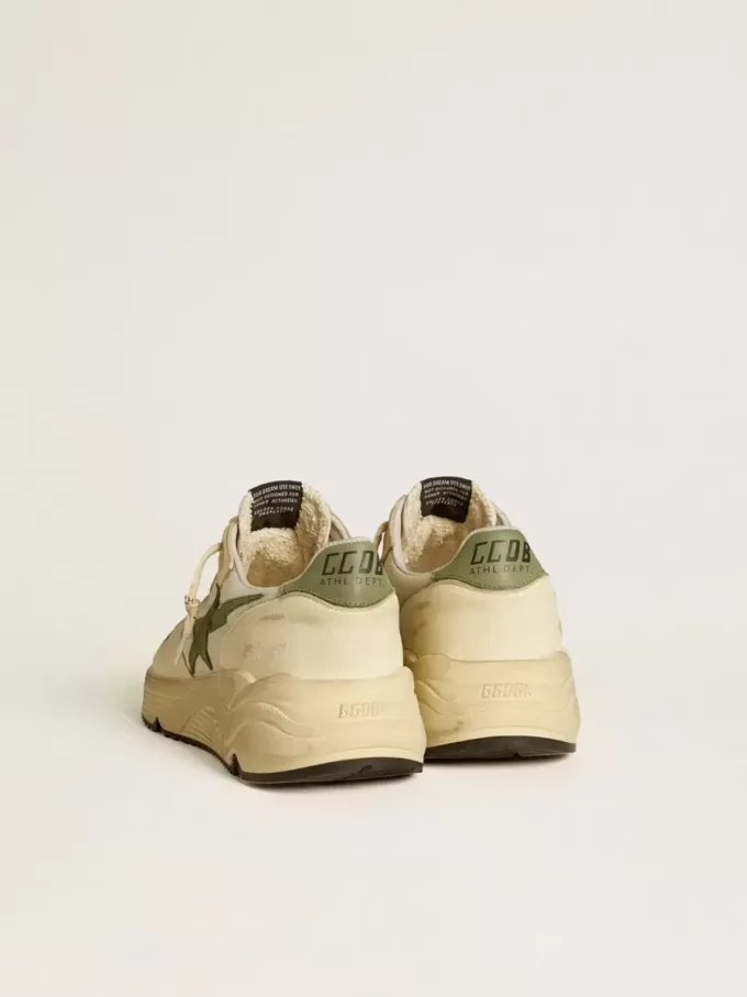 Semelle de course pour homme LTD en nylon et nappa avec étoile en nubuck et languette au talon