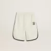Short blanc pour garçon avec logo brodé