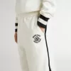 Short blanc pour garçon avec logo brodé