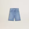 Short en denim pour enfant avec broderie à l&rsquo;arrière