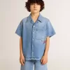 Short en denim pour enfant avec broderie à l&rsquo;arrière