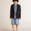 Short en denim pour enfant avec broderie à l&rsquo;arrière