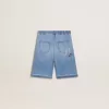Short en denim pour enfant avec broderie à l&rsquo;arrière