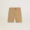 Short pour garçon en coton beige