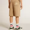 Short pour garçon en coton beige